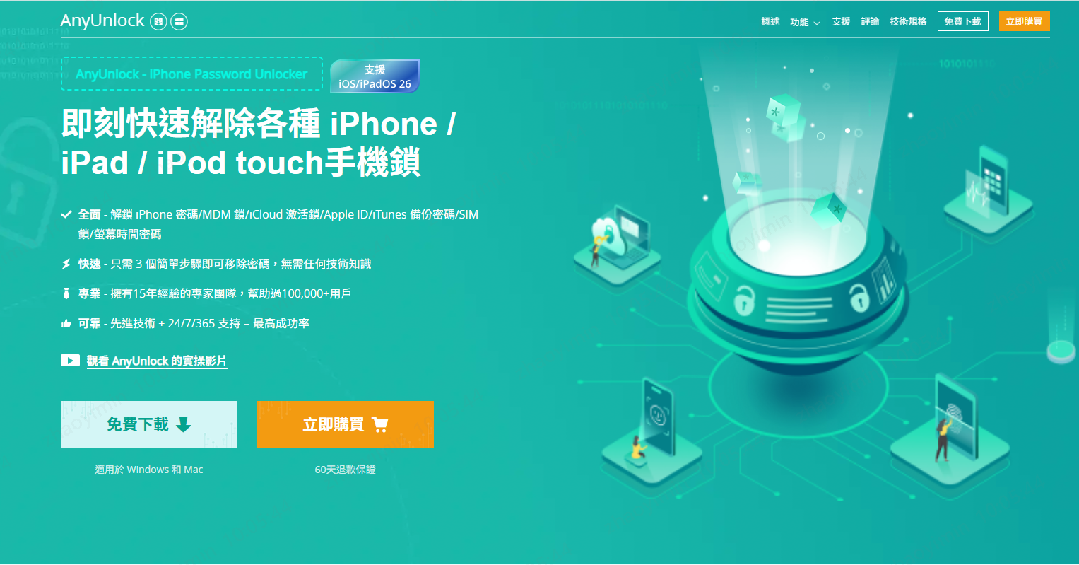 4uKey 比較 AnyUnlock iPhone 解鎖工具評測
