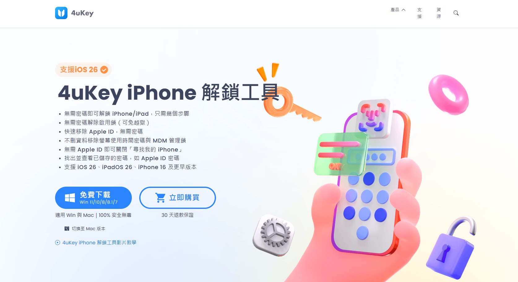 4uKey 比較 AnyUnlock iPhone 解鎖工具評測
